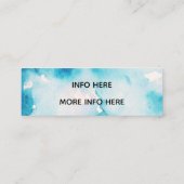 青絵を描水色ソーシャルメディアインスタグラム スキニー名刺 (裏面)