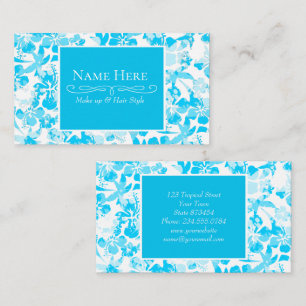 青絵を描熱帯フローラ 名刺