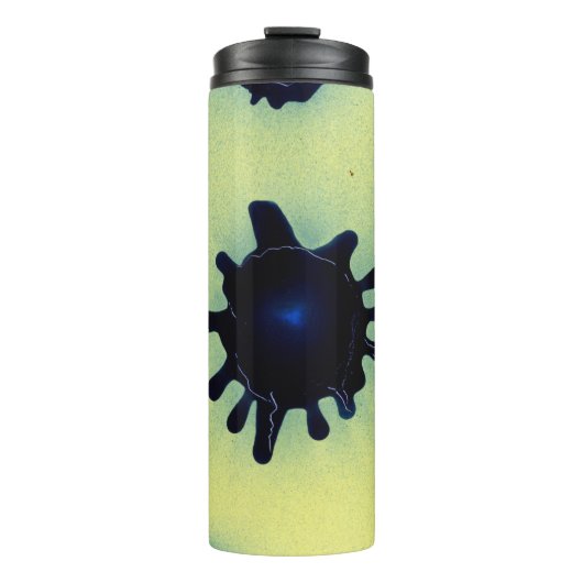 青絵を描（ばちゃばちゃ）跳ねる タンブラー (正面)