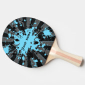 青絵を描（ばちゃばちゃ）跳ねる 卓球ラケット (横)
