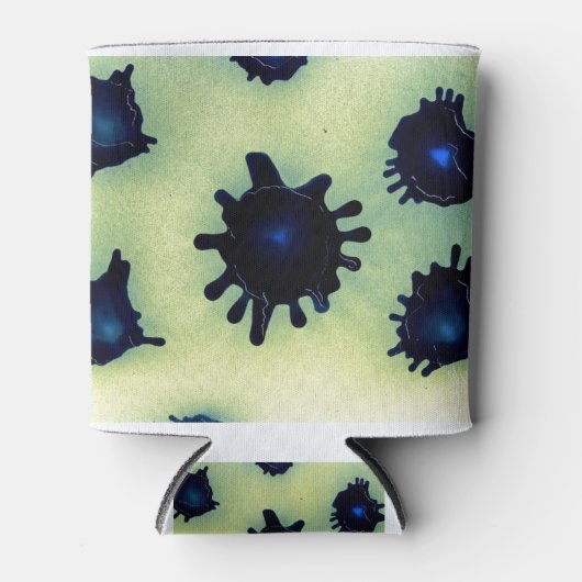 青絵を描（ばちゃばちゃ）跳ねる 缶クーラー (正面)