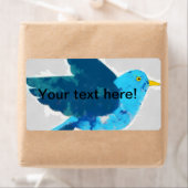 青絵画鳥 ラベル (インサイチュ)