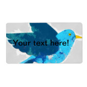 青絵画鳥 ラベル (正面)