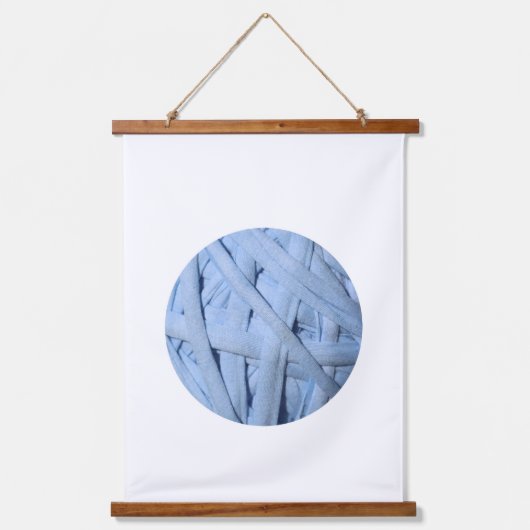 青綿糸の素材テクスチャ 吊り下げ型タペストリー (正面)