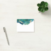 青緑および金ゴールドの(ばちゃばちゃ)跳ねるのポスト・イット ポストイット (オフィス)