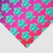 青緑かわいらしターコイズティール(緑がかった色)亀型 薄葉紙 (詳細)