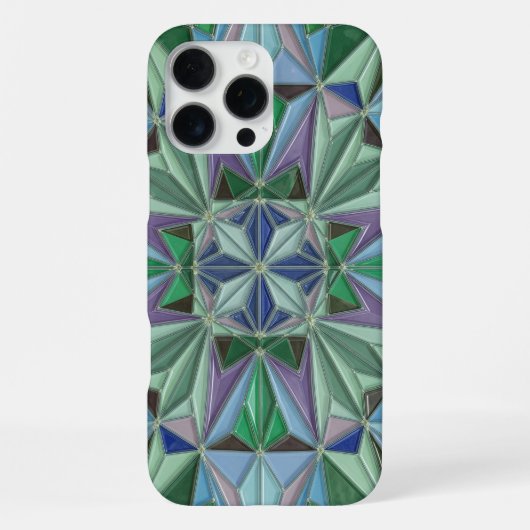 青緑のアクセント iPhoneケース (裏面)
