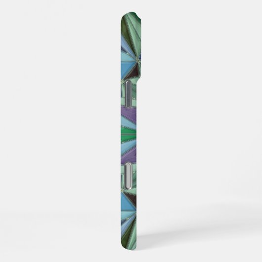 青緑のアクセント iPhoneケース (右側面)
