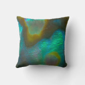 青緑のアワビの貝 クッション (裏面)