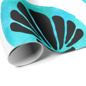 青緑のシェルパターン ラッピングペーパー (ロールコーナー)