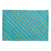 青緑のシングルサンダー_コーブ 枕カバー (裏面)