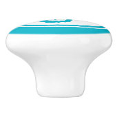 青緑のタツノオトシゴの海の創造物の陶磁器のノブ セラミックノブ (側面)