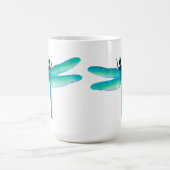青緑のトンボのマグ コーヒーマグカップ (中央)