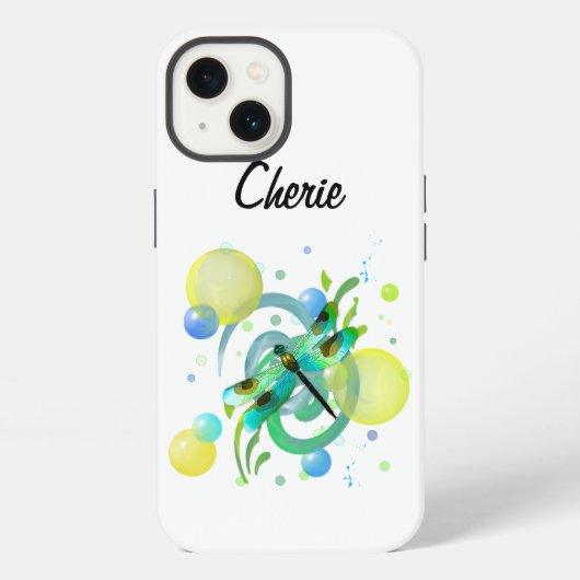 青緑のトンボ iPhoneケース (裏面)