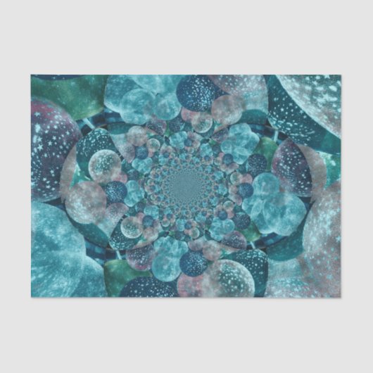 青緑のピンクは万華鏡のように千変万化するパターンの気球を主演します 薄葉紙 (正面)