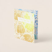 青緑のフローラ悔やみや弔慰死の子 箔カード (正面)