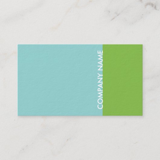 青緑のモダン 名刺 (正面)