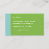 青緑のモダン 名刺 (裏面)