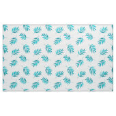 青緑のヤシ葉の模様 ファブリック (ヤード)