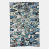 青緑のレトロのスタイル キッチンタオル (縦)