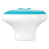 青緑の人魚の陶磁器のノブ セラミックノブ (側面)