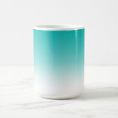 青緑の勾配色のグラデーションなマグ コーヒーマグカップ (中央)