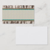 青緑の宝石用原石の素朴な名刺 名刺 (正面/裏面)