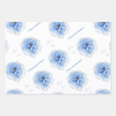 青緑の少年の花 ラッピングペーパーシート (正面)