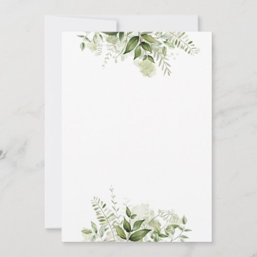 青緑の文字の性別を表示するパーティー 招待状 (裏面)