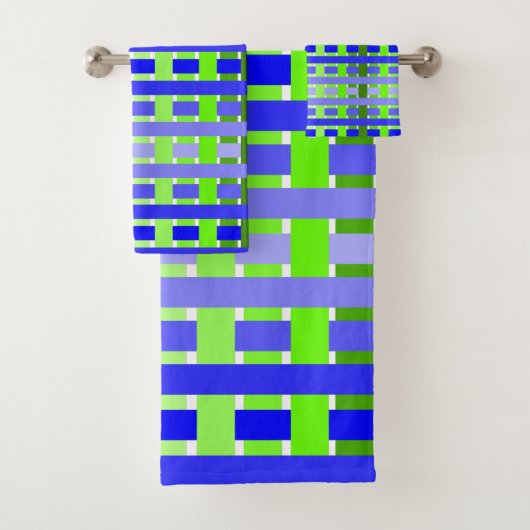 青緑の格子縞 バスタオルセット (インサイチュ)