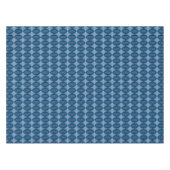 青緑の楕円形のデザイン テーブルクロス (正面(横))