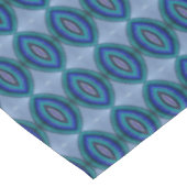 青緑の楕円形のデザイン テーブルクロス (アングル)