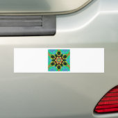 青緑の治療のチャクラの曼荼羅の黙想の芸術 バンパーステッカー (車上)