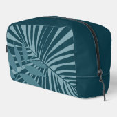 青緑の灰色のヤシと熱帯の葉抽象芸術 ドップキット (右コーナー)