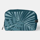 青緑の灰色のヤシと熱帯の葉抽象芸術 ドップキット (裏面)