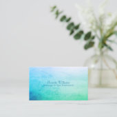 青緑の石の大理石のフェイクな一見 名刺 (スタンド正面)