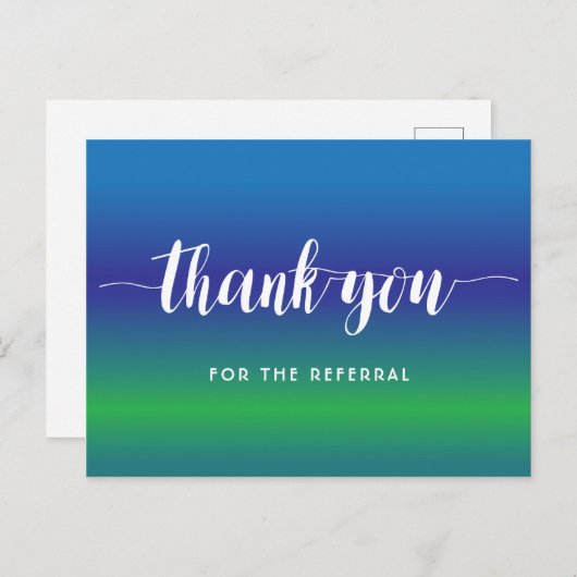 青緑の紹介をありがとう ポストカード (正面/裏面)