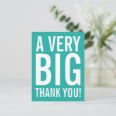 青緑の結婚式は郵便はがき感謝していしています ポストカード (スタンド正面)