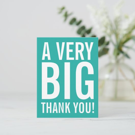 青緑の結婚式は郵便はがき感謝していしています ポストカード (スタンド正面)