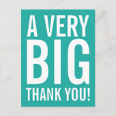 青緑の結婚式は郵便はがき感謝していしています ポストカード (正面)