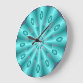 青緑の絹の目の錯覚の柱時計 ラージ壁時計 (傾斜)