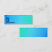 青緑の羨望 スキニー名刺 (正面/裏面)