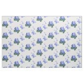 青緑の花蝶のらくがき ファブリック (ファットクウォーター)