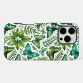青緑の蝶々 iPhoneケース (裏面横)