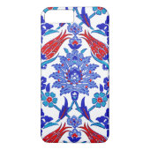 青緑の赤い古代トルコの花のタイル Case-Mate iPhoneケース (裏面)