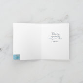 青緑の雰囲気誕生日カード カード (内部)