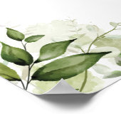 青緑の青い赤ちゃんシャワーのサイン ポスター (角)