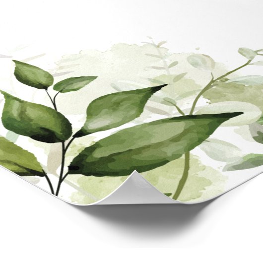 青緑の青い赤ちゃんシャワーのサイン ポスター (角)