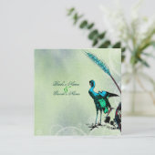 青緑の鶴結婚が渦巻く 招待状 (スタンド正面)