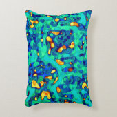 青緑の黄色のパタユニークーン アクセントクッション (正面(垂直))